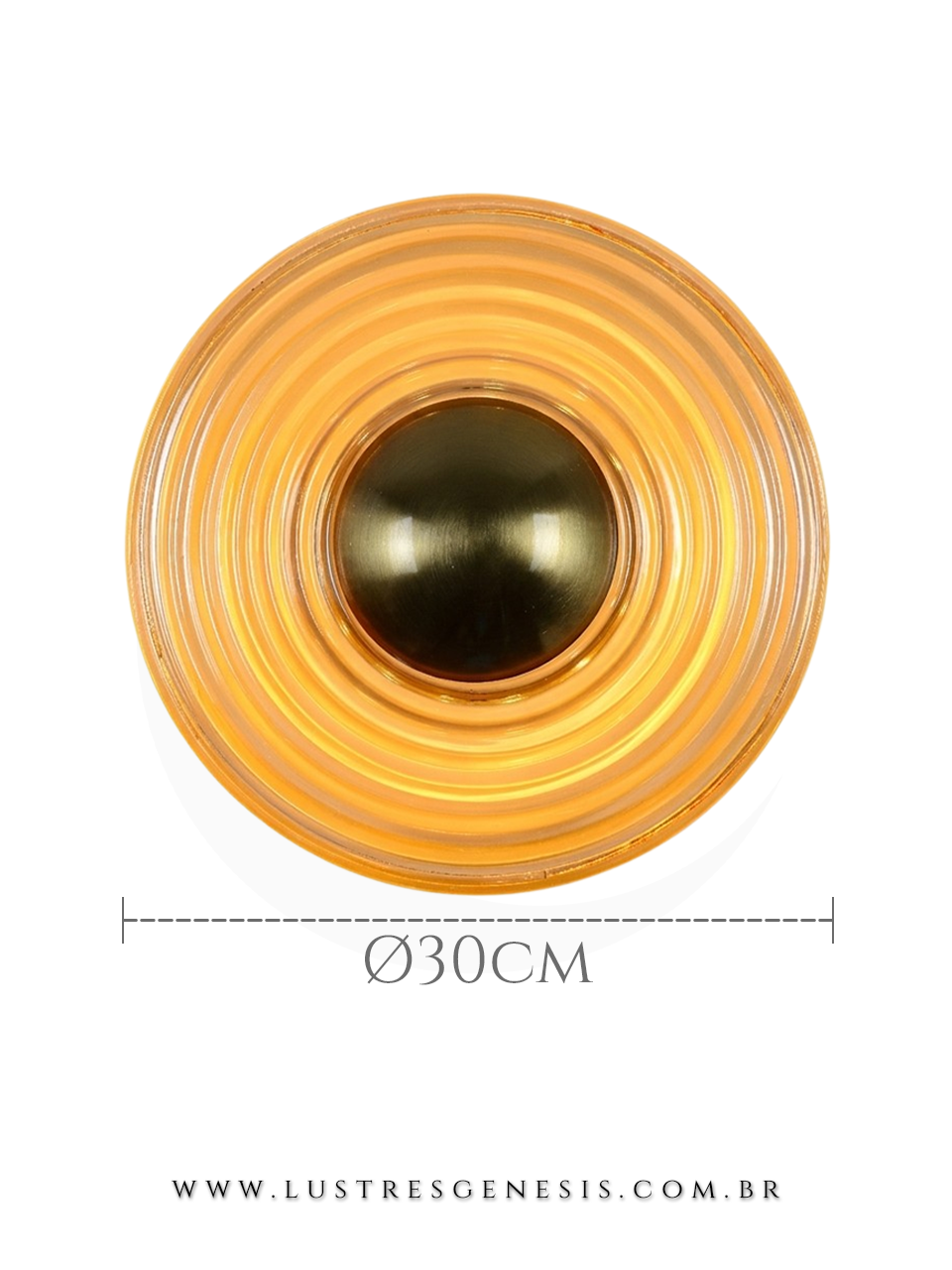 Luminaria Arandela de Parede Interna Vidro Ambar Bronze Globo Redondo, Salas, Quarto, Lavabo, Hall, Suite Master, Espelho do Banheiro